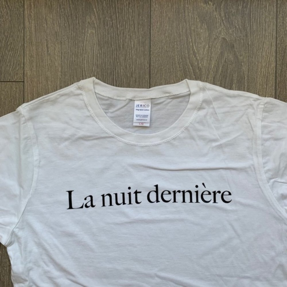 Women’s T-Shirt French Quote Short sleeve Crew neck White Cotton Plain casual - Picture 3 of 14